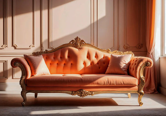 Regal Elegance Heavy Solid Teak Wood 3 Seater Sofa