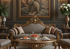 Antique Design Majestic Heirloom Wooden High-Carved Sofa Set