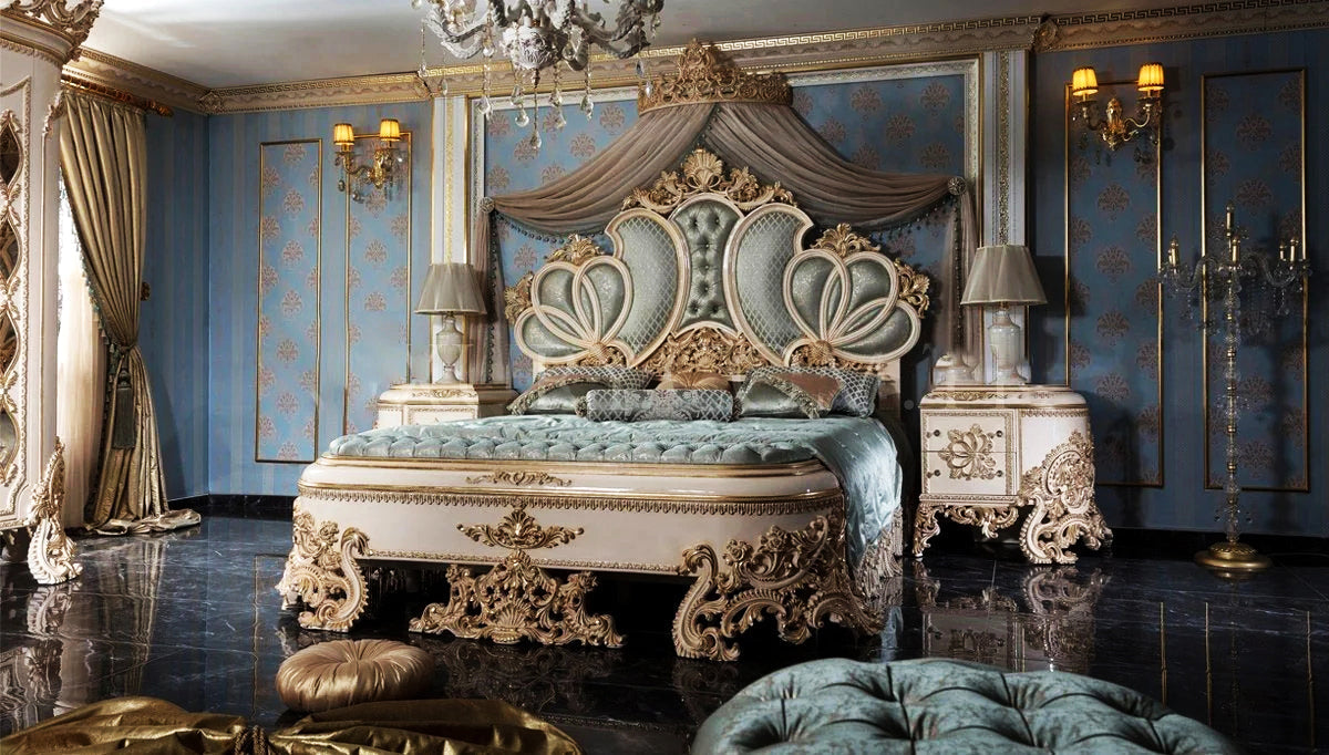 An antique bed set