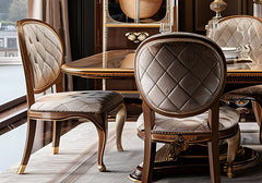 Opulent Royale Modern Touch Wooden Handcrafted Dining Table Set