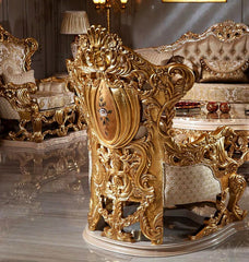 royal golden color back veiw of arm chair