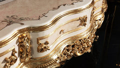 European Style Glossy Carving TV Cabinet