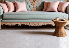 Aesthetic Design Solid Teak Wood Hand Crafted 3 Seater Single Sofa