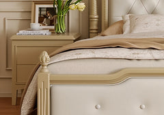 European Slim Design Wooden Hand Carved Premium Bed