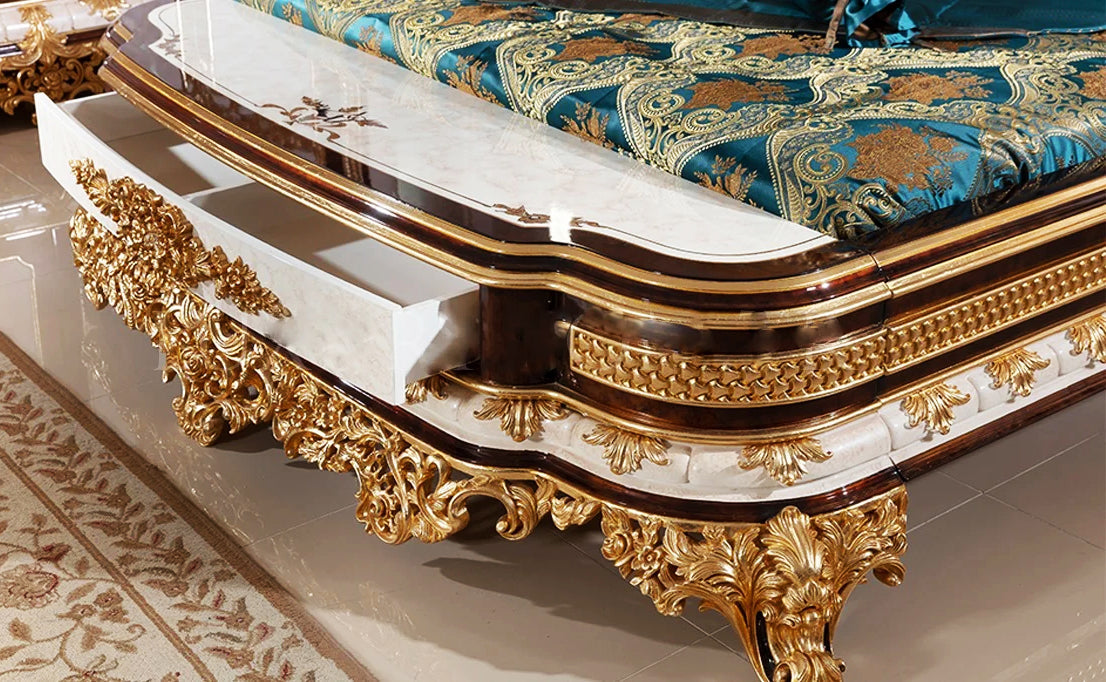 A royal textured bed