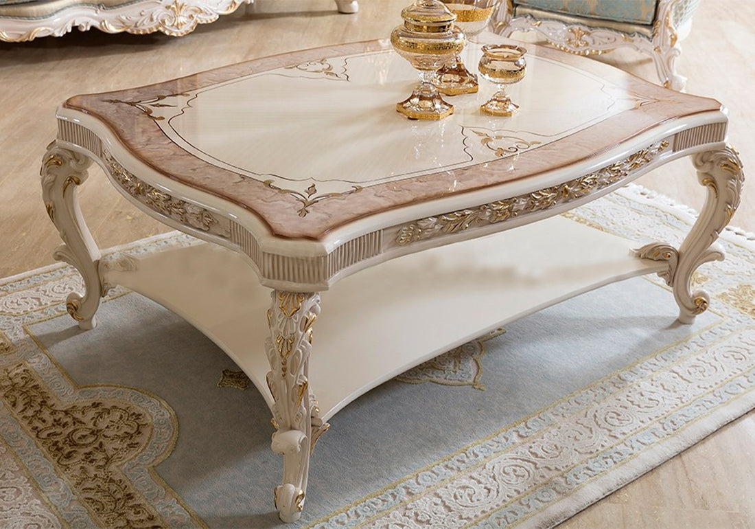cream color center table