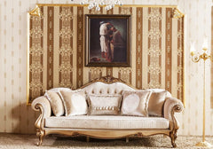 3 seater bronze color sofa