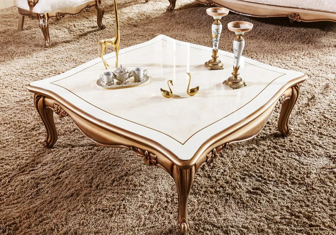 wooden carving center table