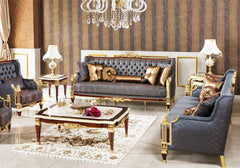 Dark Grey color Royal Sofa Set