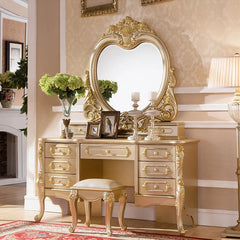 Luxury Modern European Style Carving Dressing Table