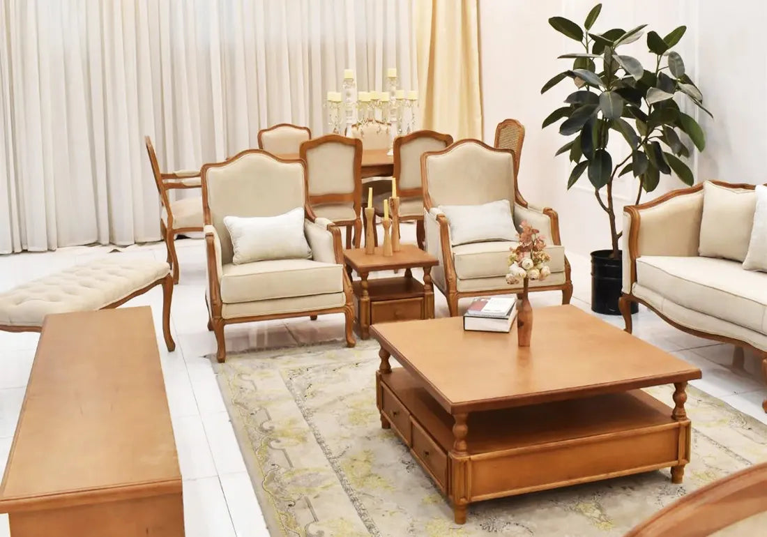 classical brown sofa set