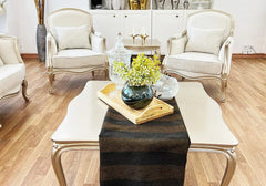 White Color 2 Arm Chair and one Center Table