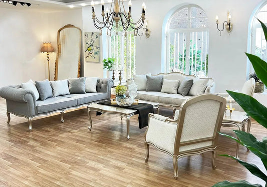 Lite Carving White Sofa Set