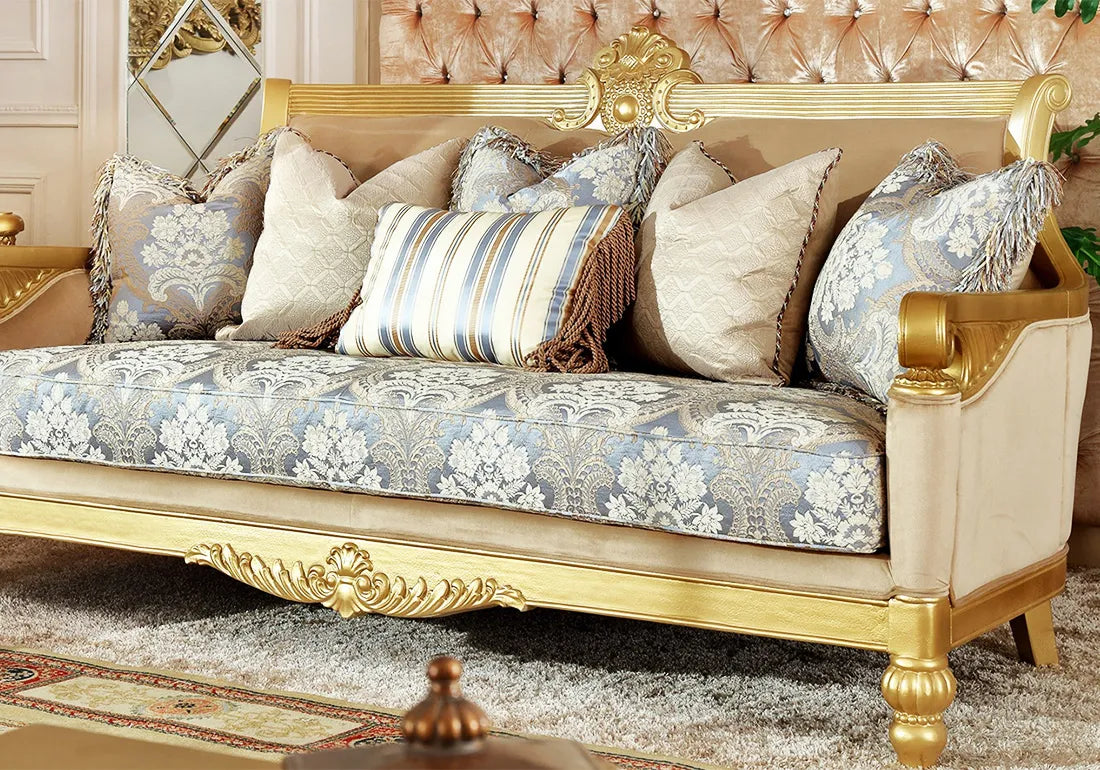 Golden 3 Seater Sofa