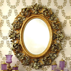 Luxury Baroque Style Carving Solid Teak Wood Dressing Table