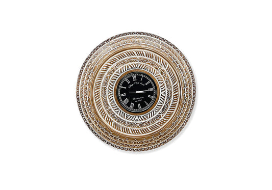 Antique Premium Wooden Round Wall Clock Handicraft