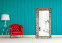 Eternal Elegance Hand Carved Wooden Mirror Frame