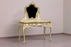 Luxury Exquisite Shiny Carving Dressing Table