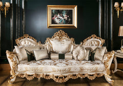 deep carving 3 seater sofa