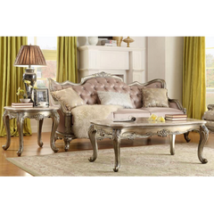 classical 3 seater sofa with center table and corner table