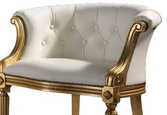 Luxury Design Traditional Golden Polished Carving Armchair