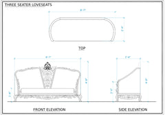 Royal Antique Living Room European Style Sofa Set