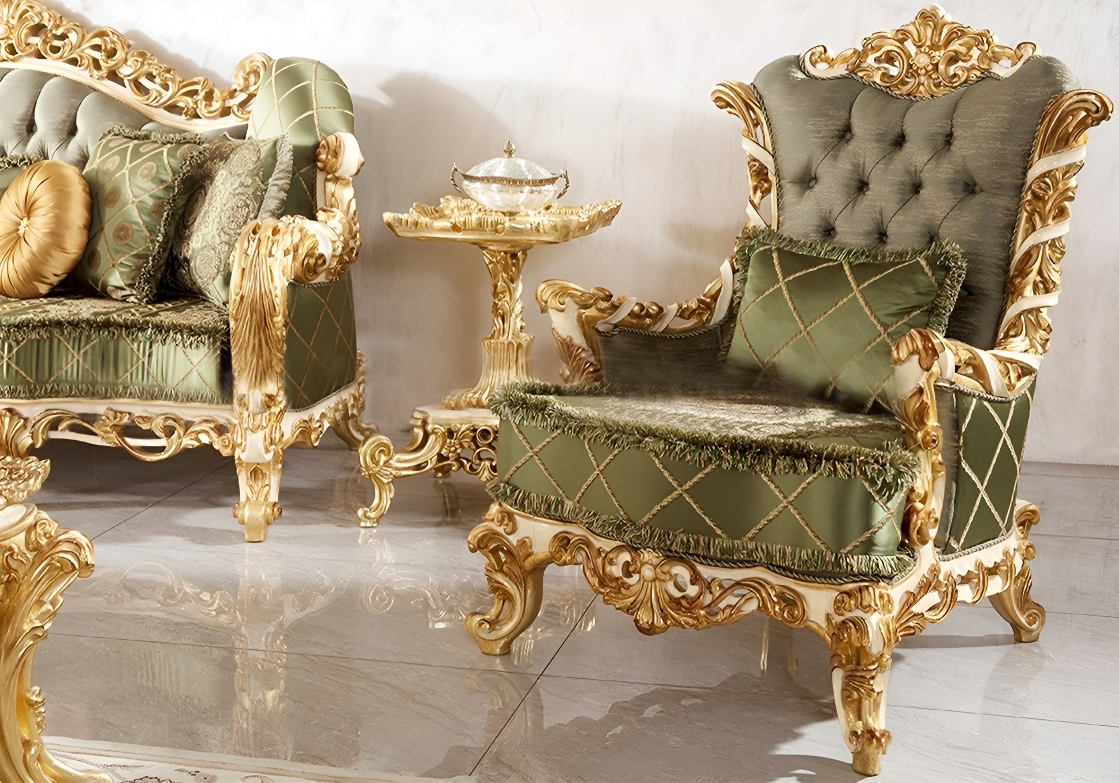 heavy handcrafed wooden arm chair