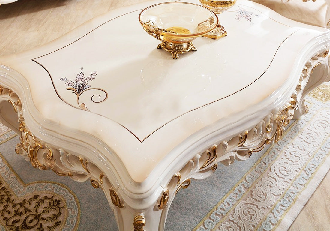 royal white center table