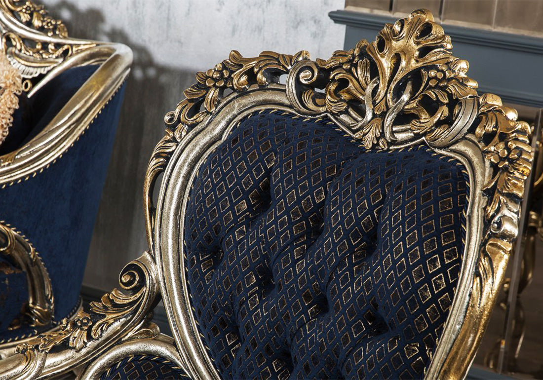 deep carving on sofa chair