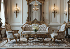 European Design Imperial Elegance wooden Carved Sofa Set