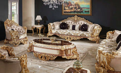 Corn silk color sofa set
