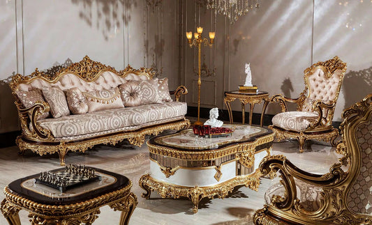 Royal look grey color sofa set