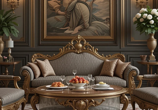 Antique Design Majestic Heirloom Wooden High-Carved Sofa Set