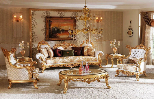 Depp carving wooden sofa set