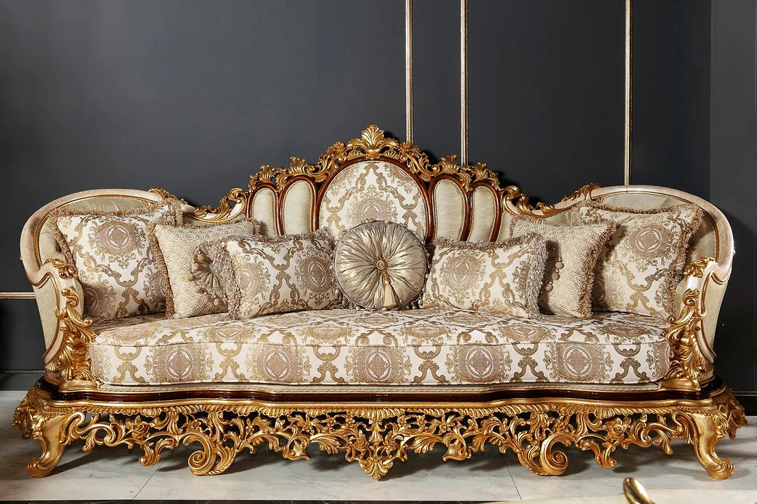 Cream color 3 seater sofa