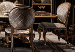 Opulent Royale Modern Touch Wooden Handcrafted Dining Table Set