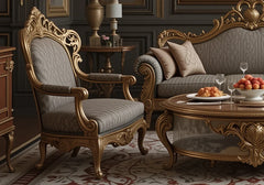 Antique Design Majestic Heirloom Wooden High-Carved Sofa Set