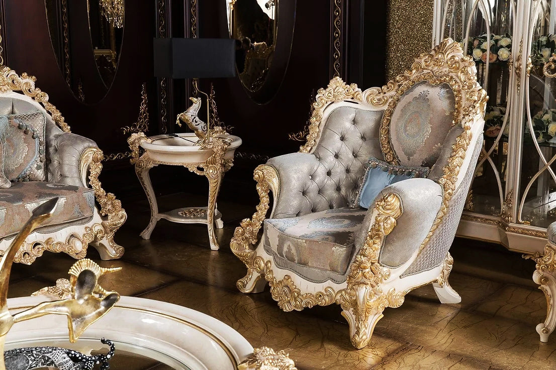 Deep wooden carving arm chair