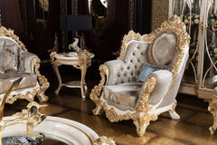 Deep wooden carving arm chair