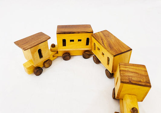 Wooden Boxes Train Push Toy