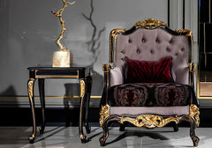 one seater chair and corner table