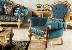 royal blue color arm chair