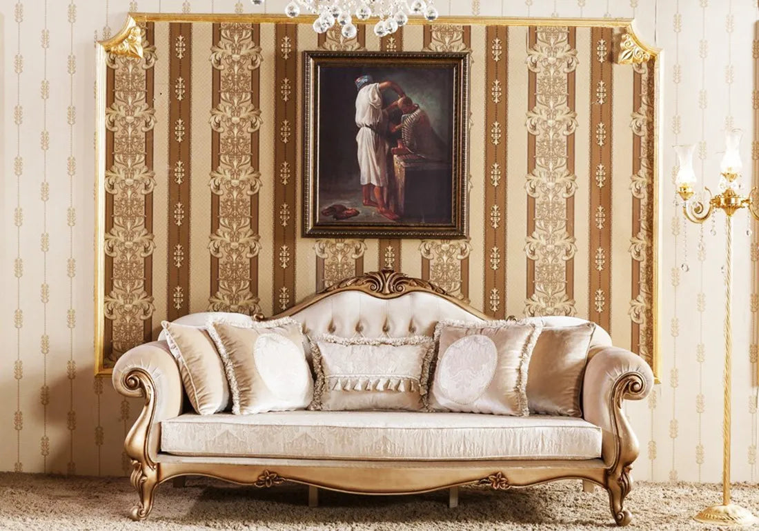 3 seater bronze color sofa