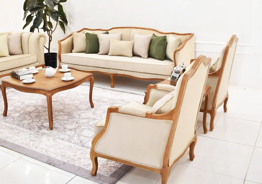 luxury and cream color sofa set