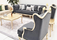 Classical black color sofa set