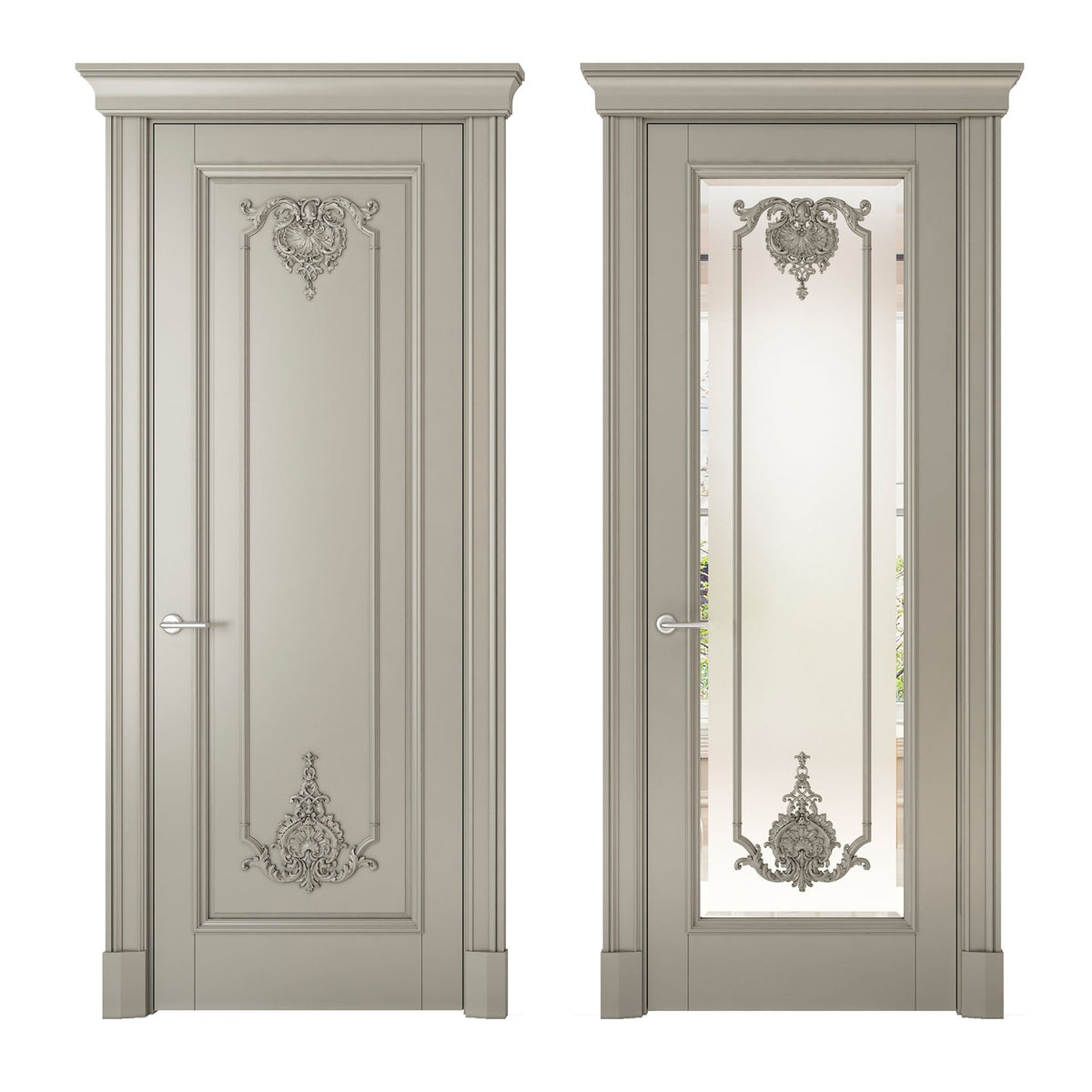 Regal European Style Teak Wooden Door