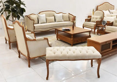 full set of brown color sofa