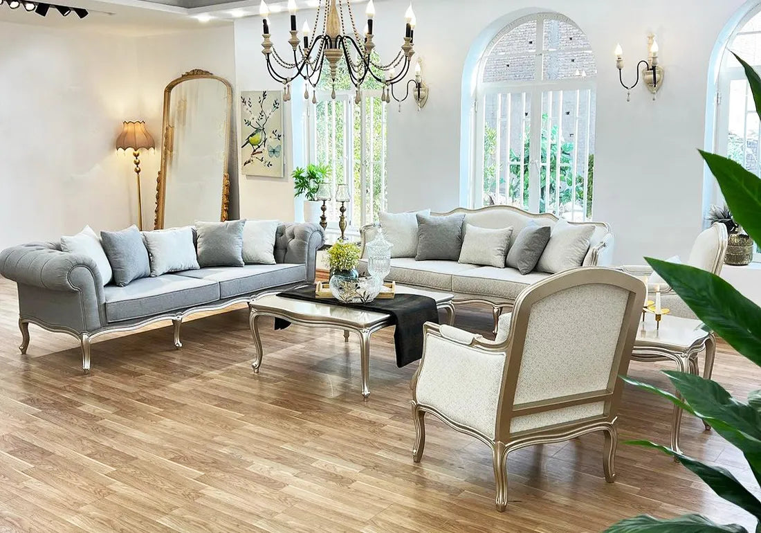 Lite Carving White Sofa Set