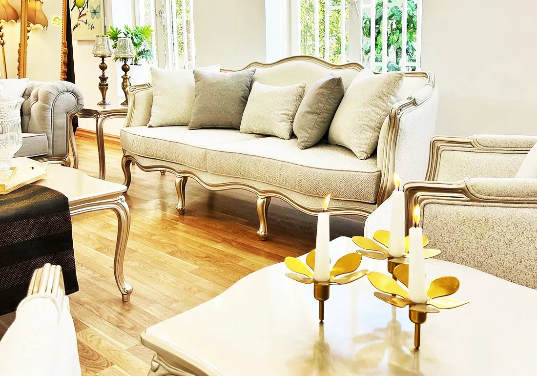 White color 3 Seater Sofa