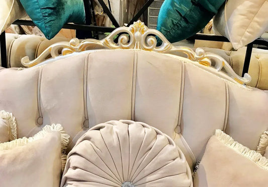 close look of 3 seater sofa 